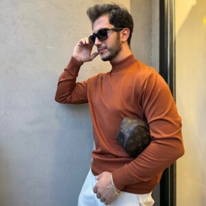 Modern Tarz Boğazlı Erkek Kazak | Slim Fit & Şık Kombi